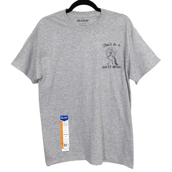 Embroidered "Don't Be A Salty B" Unisex T-Shirt Sizes S/M/L/1X/2X/3X/4X/5X - Picture 2 of 6